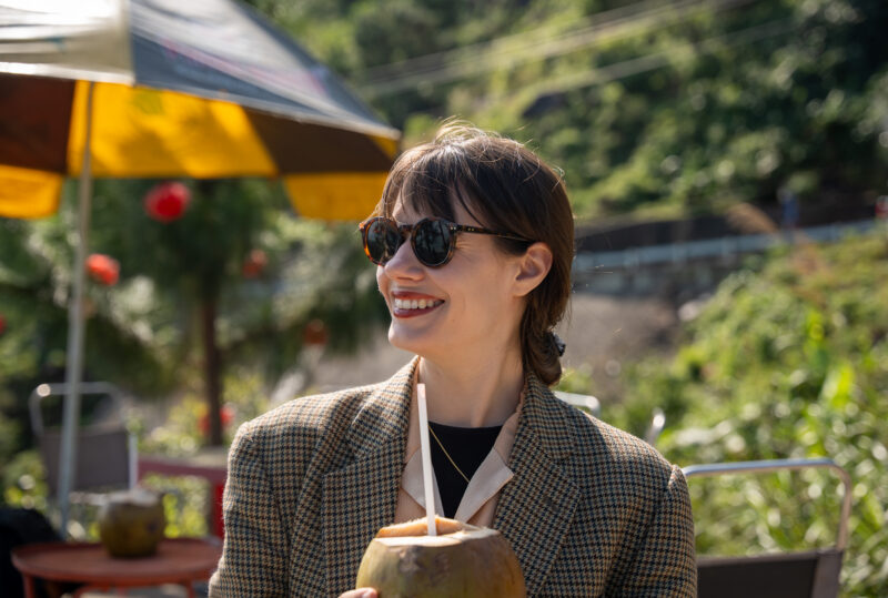 Da Nang Hai Van Pass coconut drink